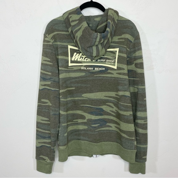 Alternative Earth Camo Mitch’s Surf Shop Solana Beach Zip Up Hooded Sweatshirt - Picture 3 of 17